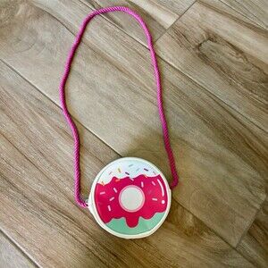 SHEIN Girls Donut Crossbody Coin Purse Multicolor Sprinkles Zip-Around